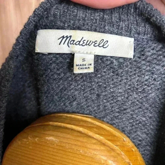 *Madewell 100% Merino Wool Gray Dress Size S - Picture 4 of 6